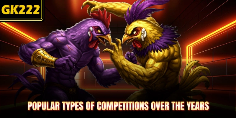 Popular types of competitions over the years