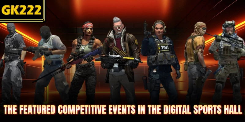 The featured competitive events in the digital sports hall