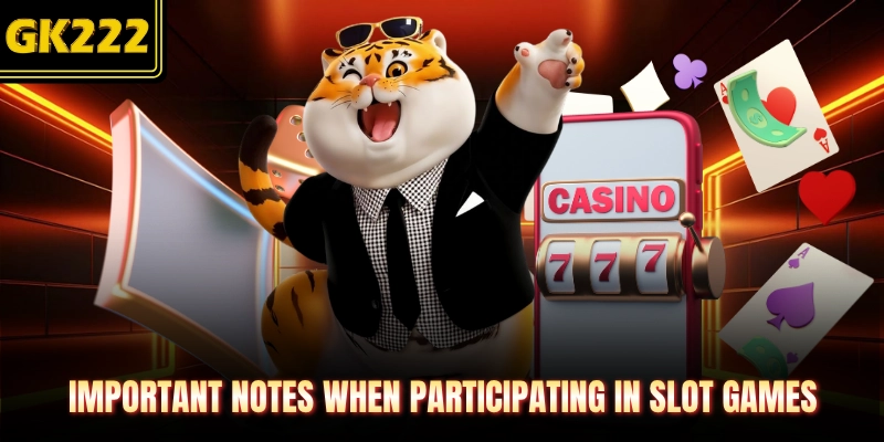 Important notes when participating in slot games
